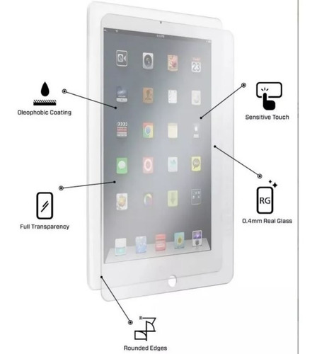 Imagen 4 de 6 de Film Protector Vidrio Glass Compatible iPad Pro 10,5 Y Air 3