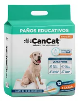 Comprar Paños Sanitarios Super Absorbentes Para Perros Cancat Educativos 60 X 90 Cm X 12 Unidades