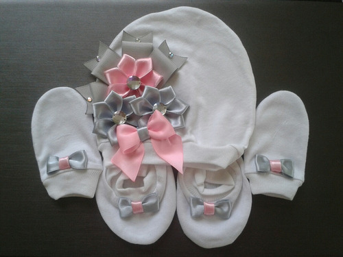 Conjuntos Gorros Y Manoplas Decorados Para Bebes