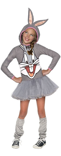 Looney Bugs Bunny Niñas Traje Encapuchado Niño S Gran...