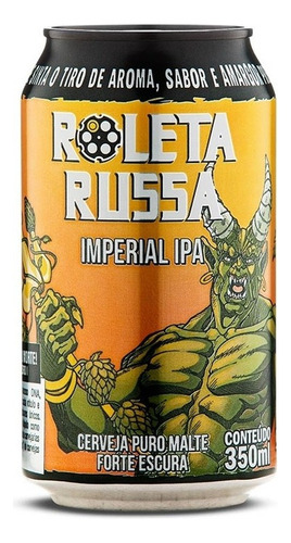 Cerveja Imperial IPA Puro Malte Roleta Russa Lata 350ml