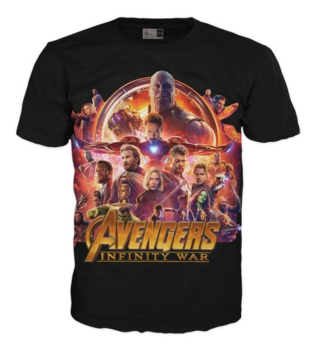  Camiseta Avengers Infinity War Marvel Superheroes Niño
