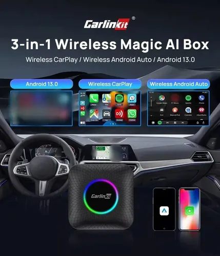 Carlinkit Tbox Sm6225 Preto 128 GB+8 GB Carplay Android WiFi Carlinkit Tbox Sm6225 Preto 128 GB+8 GB Carplay Android WiFi