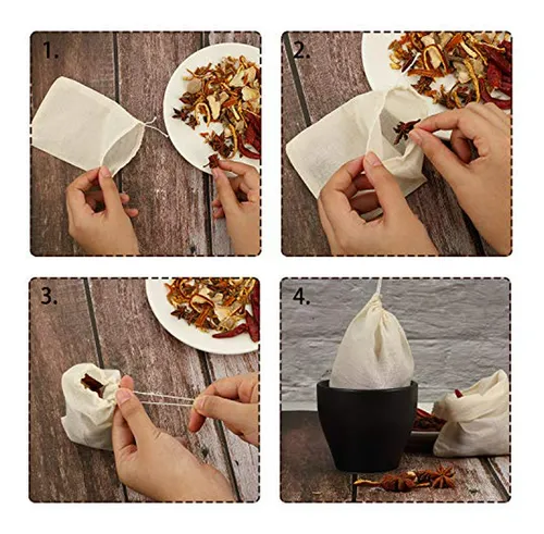 24 Piezas Bolsas De Especias Para Cocinar Bolsas De Gasa Par
