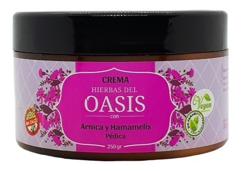 Crema Pédica C/ Arnica Y Hamamelis 250gr Hierbas Del Oasis