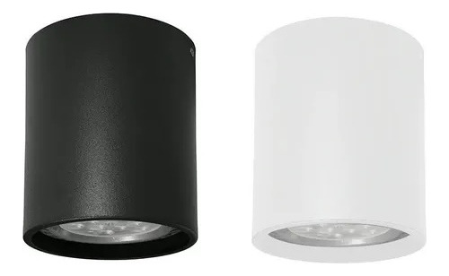 26x Spot Sobrepor Cilindro De Teto Para Par20 Alumínio + Led Estrutura Branco Led Frio