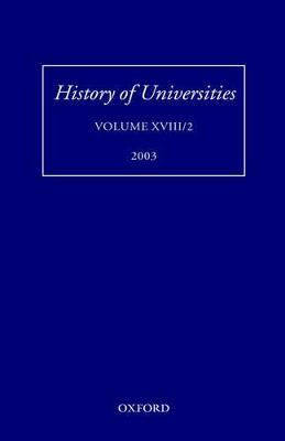 Libro History Of Universities, Volume Xviii/2 2003 - Mord...