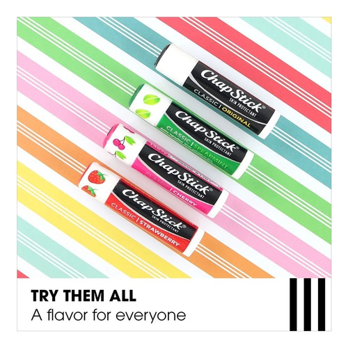 Bálsamo Labial Chapstick Fresa - Packx3