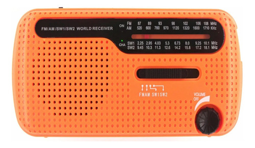 Radio Luz Solar De Am Fm Para Exteriores 1200mah