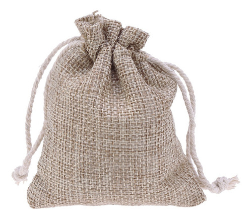 Bolsa De Tela De Yute Con Cordón De Tamaño Pequeño, 30 Unida