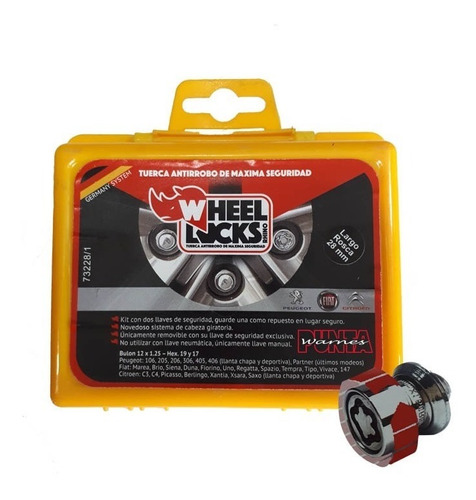 Bulon De Seguridad Wheel Locks Para Volswagen Gol