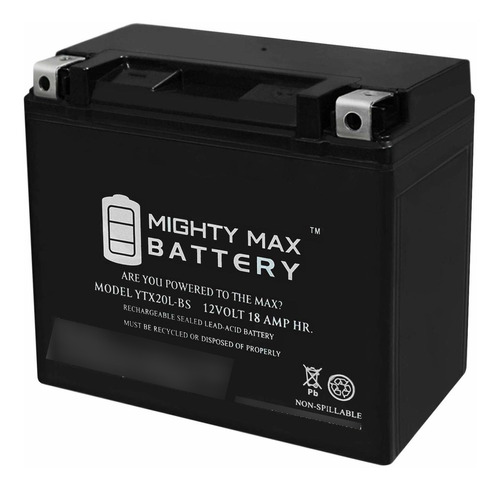 Bateria Mighty Max Ytx20l-bs Sustituye Bikemaster Trugel