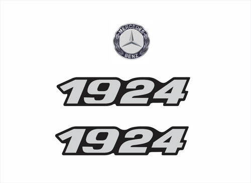 Adesivos Compatível Mercedes Benz 1924 Emblema Resinado 83
