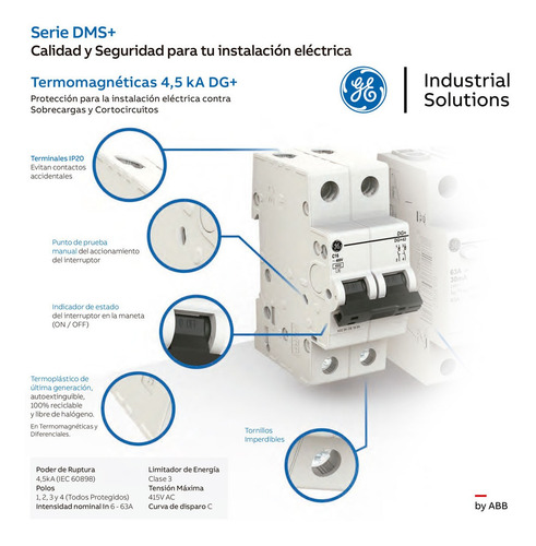 Llave Termica Tetrapolar 4x63 General Electric 63 Amp Iram