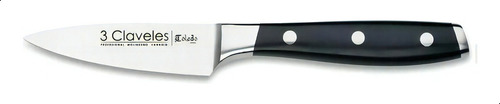 Cuchillo 3 Claveles Verduras 9 Cm Forjado Toledo Acero Inox Color Negro