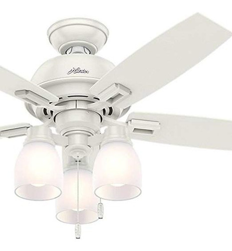 Hunter Fan 44  Ventilador De Techo Blanco Fresco Con Bombill