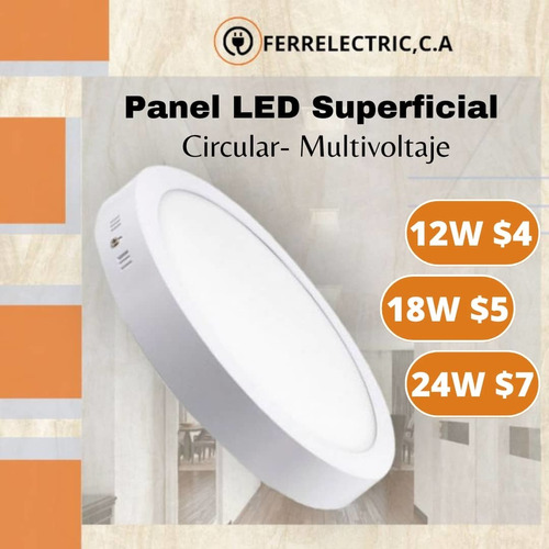 Panel Led 6w 12w 18w 24w Redonda Oferta 