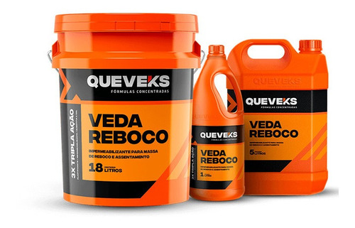 Impermeabilizante Para Reboco Veda Reboco Queveks 1 Lt