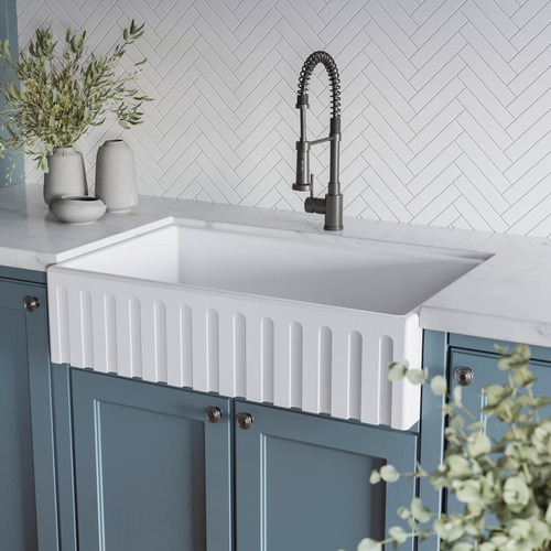 Cuba Cozinha Farm Sink Frente Romana 55 Cm Fazenda