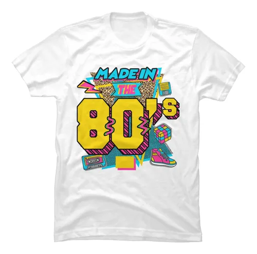 Camiseta Retro De Made In 80s Hecho Unisex Ochentas