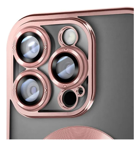 Funda Para Iphone 16 Pro Max Cubre Cámara Compatible Magsafe Rosa