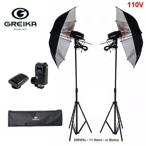 Kit Estudio Fotografico 300w Argos 110v E Bolsa P Transporte