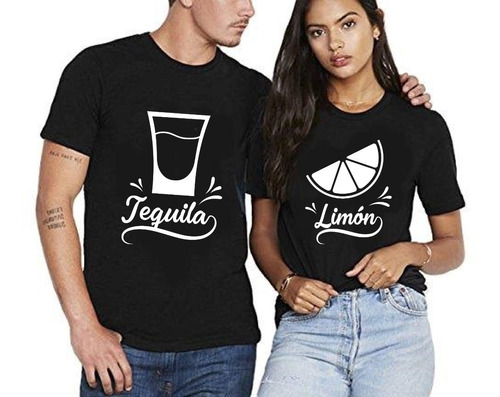 Conjunto Remeras Para Novios Pareja Amigos Tequila Y Limón