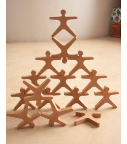 Equilibristas De Madera - Equilibrio, Encastre Montessori