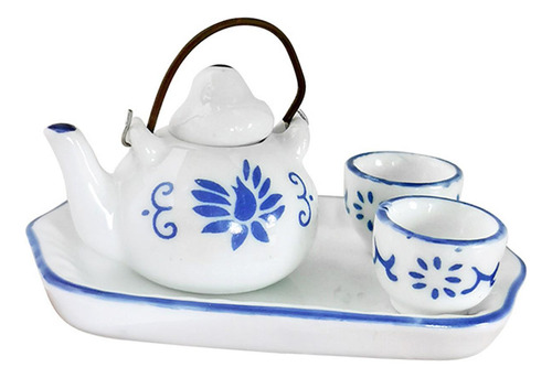 Juego De Tazas De Té De Para Casa De Muñecas A Escala