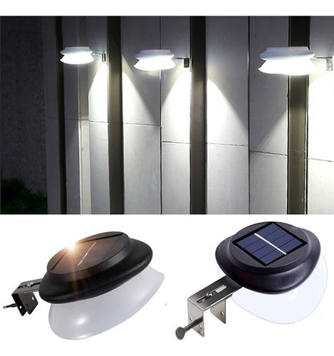 2 Luces Solares Para Vallas, Techo, Jardín, Patio, Lámpara D