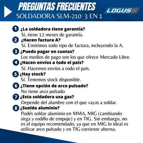 Soldadora Inverter Slm-210 3en1 Mig-tig-mma, Envio Gratis!!