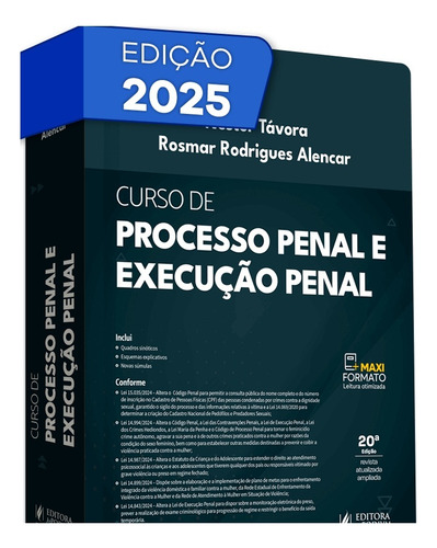 Curso De Processo Penal E Execução Penal, De Nestor Távora. Editorial Juspodivm, Capa Mole Em Português