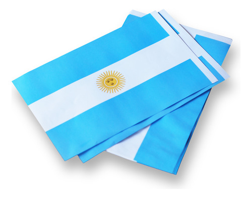 100 Bandera Argentina Chica De Papel 14x20cm - Mundial