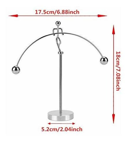 Imagen 2 de 7 de Pèndulo De Newton Hztyyier Juguete De Equilibrio De Acero,