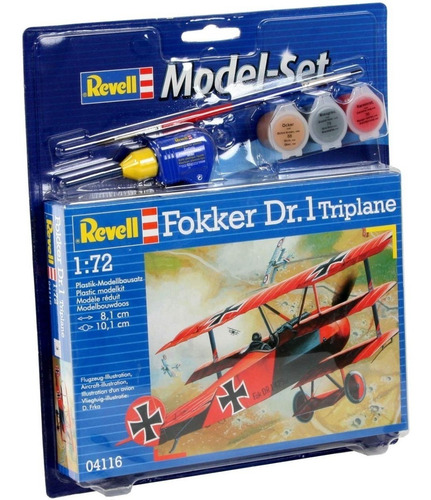 Revell 64116 Model Set Fokker Dr.1 Triplano - 1/72