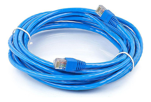 Patch Cord Cat5e Montado Azul - 3 Metros