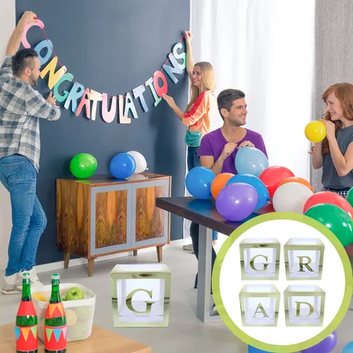 Caja De Globos Con Letras Para La Temporada De Graduación, 4