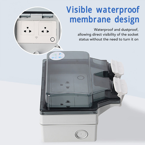 Enchufe Exterior Wifi Ip66 A Prueba De Agua, 2 Puertos