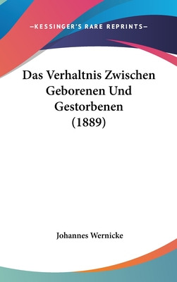 Libro Das Verhaltnis Zwischen Geborenen Und Gestorbenen (...