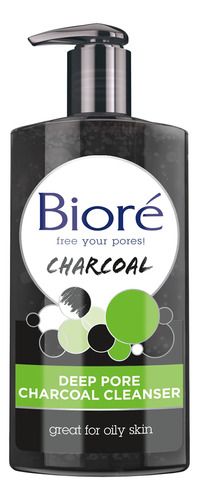 Bioré Deep Pore Charcoal - Lavado Facial Diario, 6.77 Onza.