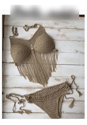 Traje de baño tejido a crochet precio sale