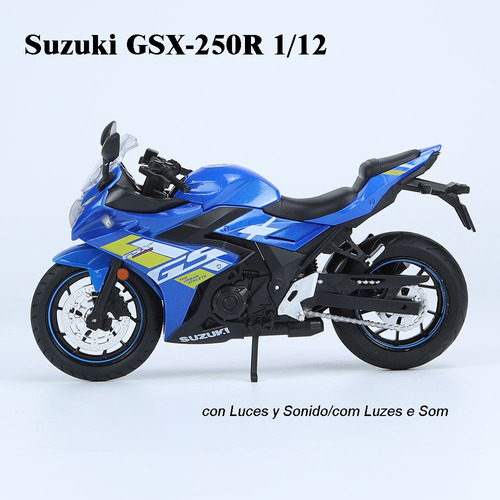 Suzuki Gsx 250r Miniature Metal Moto Con Base Expositora [u]