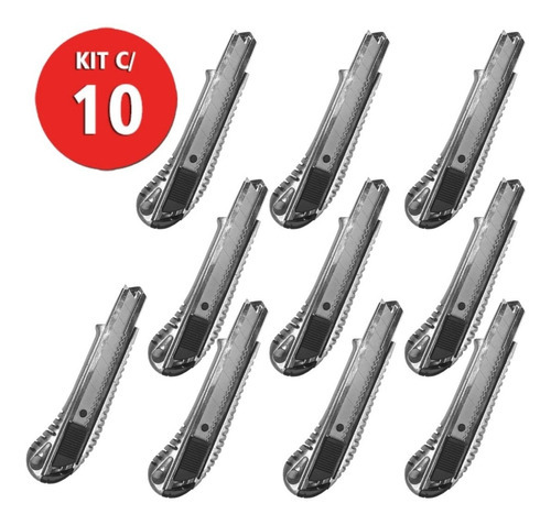 Kit 10 Estilete De Metal 6.1/12 18mm Beltools