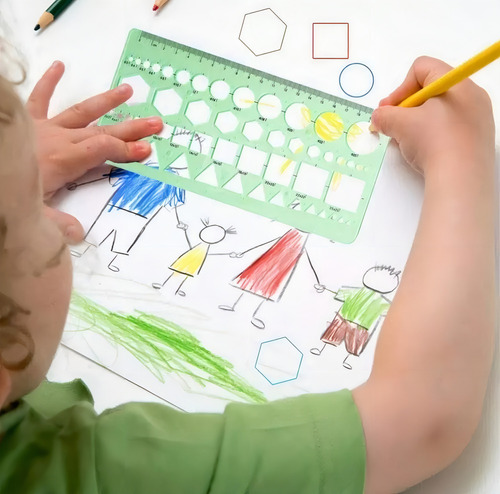 Reglas De Plantilla De Dibujo Arquitectura Multifuncional F Color Verde