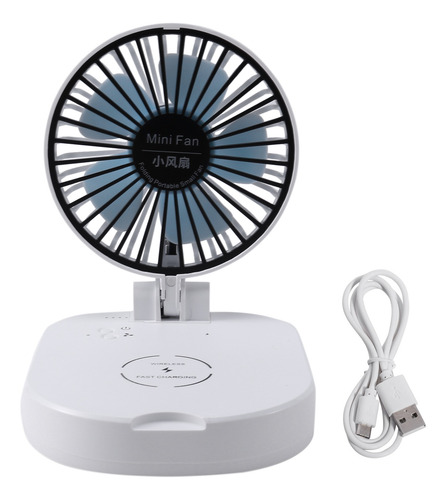 5000mah Usb Small Fan Wireless Charger Charging Treasure Fan