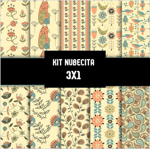 Kit Imprimible 3x1 Gato Imagen Fondos #872