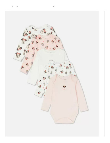 Pack Bodies Disney Minnie Rosa 0-1 M Algodón