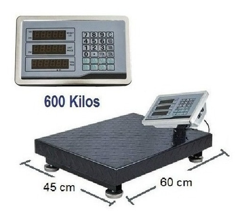 Báscula de plataforma electrónica digital reforzada, bolsa P de 200 kg