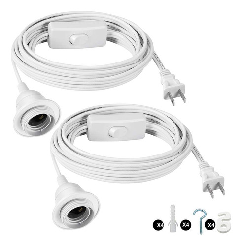 Kit Lampara Colgante Cable Luz 15 Pie Certificacion Ul 2