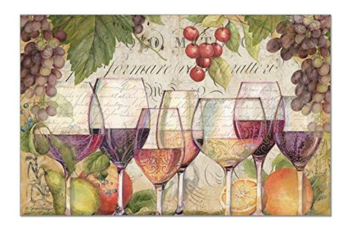 Mostrador Papel Mantel Individual, Vino País, Paquete De 24